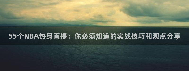 55个NBA热身直播：你必须知道的实战技巧和观点分享